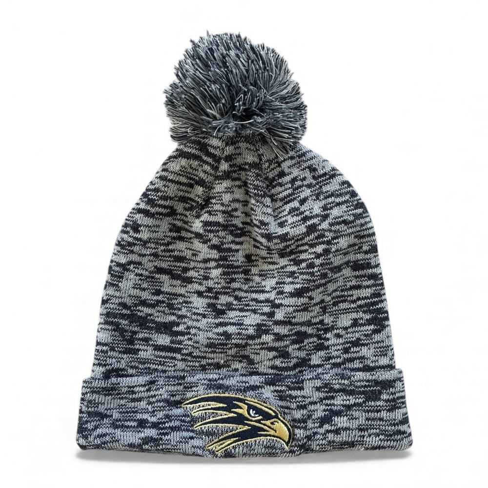 Under Armour Unisex Heather Grey Puff Ball Bennie with Embroidered Hawk OS